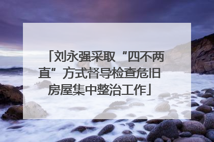 刘永强采取“四不两直”方式督导检查危旧房屋集中整治工作