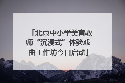 北京中小学美育教师“沉浸式”体验戏曲工作坊今日启动