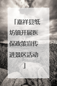 嘉祥县纸坊镇开展医保政策宣传进景区活动