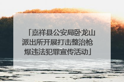 嘉祥县公安局卧龙山派出所开展打击整治枪爆违法犯罪宣传活动