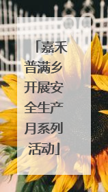 嘉禾普满乡开展安全生产月系列活动