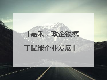 嘉禾：政企银携手赋能企业发展