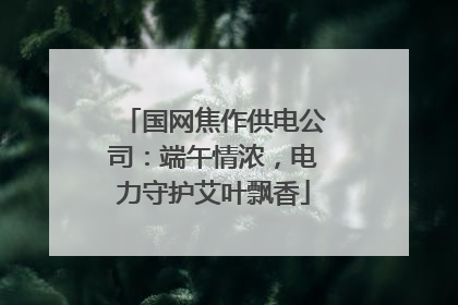 国网焦作供电公司：端午情浓，电力守护艾叶飘香