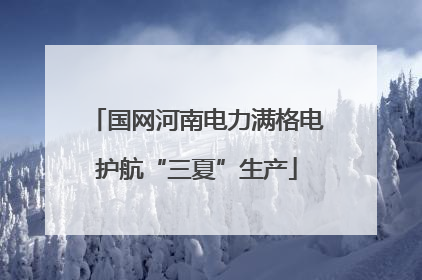 国网河南电力满格电护航“三夏”生产