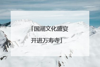 国潮文化盛宴开进万寿寺