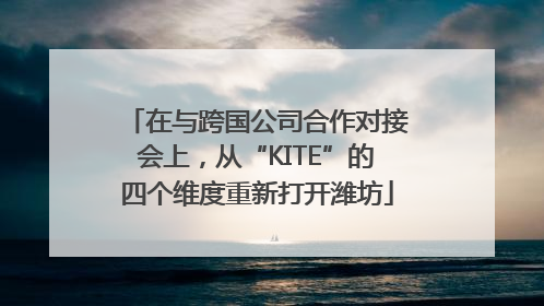 在与跨国公司合作对接会上，从“KITE”的四个维度重新打开潍坊