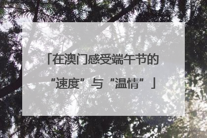 在澳门感受端午节的“速度”与“温情”