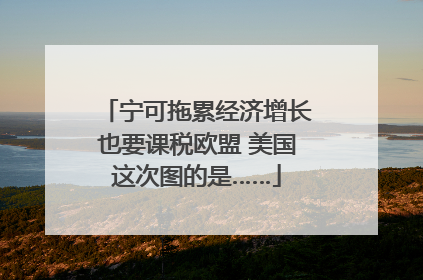 宁可拖累经济增长也要课税欧盟 美国这次图的是……