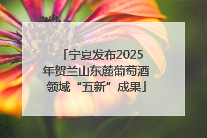 宁夏发布2025年贺兰山东麓葡萄酒领域“五新”成果