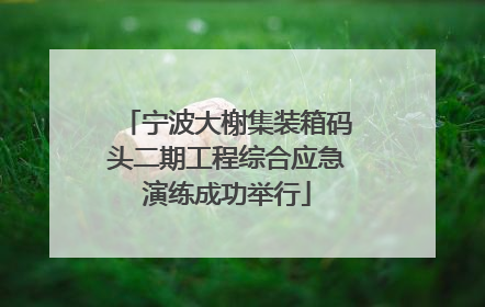 宁波大榭集装箱码头二期工程综合应急演练成功举行