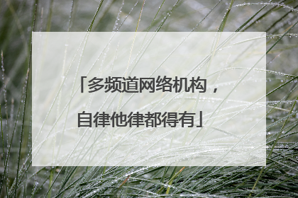 多频道网络机构，自律他律都得有