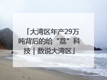 大湾区年产29万吨背后的给“荔”科技｜数说大湾区