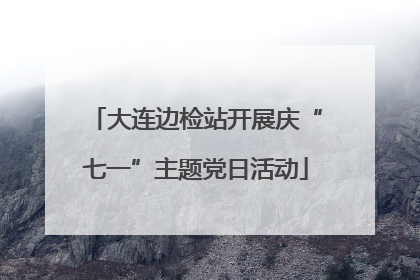 大连边检站开展庆“七一”主题党日活动