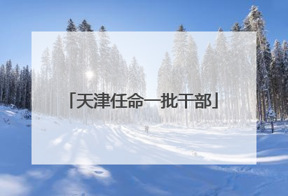 天津任命一批干部