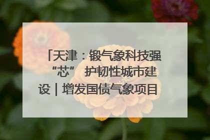 天津：锻气象科技强“芯” 护韧性城市建设｜增发国债气象项目落地见效系列报道
