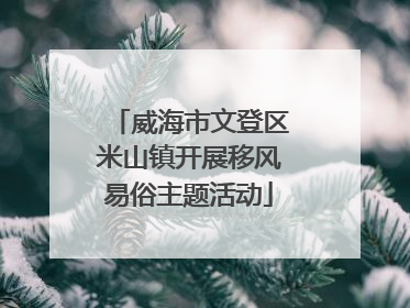 威海市文登区米山镇开展移风易俗主题活动