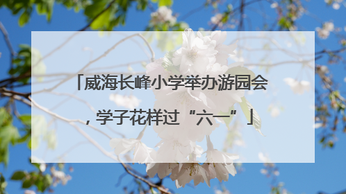 威海长峰小学举办游园会，学子花样过“六一”