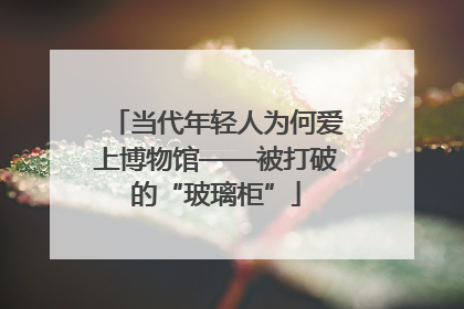 当代年轻人为何爱上博物馆——被打破的“玻璃柜”