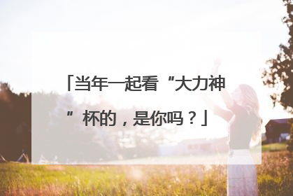 当年一起看“大力神”杯的，是你吗？