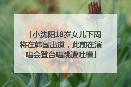 小沈阳18岁女儿下周将在韩国出道，此前在演唱会登台唱跳遭吐槽