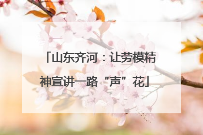 山东齐河：让劳模精神宣讲一路“声”花