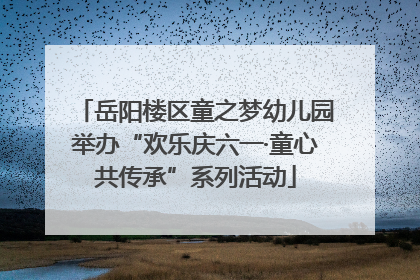 岳阳楼区童之梦幼儿园举办“欢乐庆六一·童心共传承”系列活动
