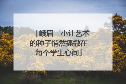 峨眉一小让艺术的种子悄然播撒在每个学生心间