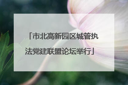 市北高新园区城管执法党建联盟论坛举行