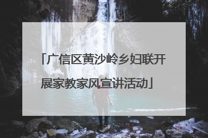 广信区黄沙岭乡妇联开展家教家风宣讲活动