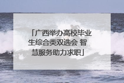 广西举办高校毕业生综合类双选会 智慧服务助力求职