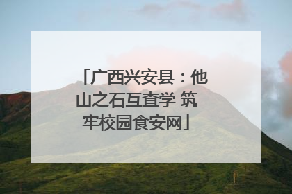 广西兴安县：他山之石互查学 筑牢校园食安网