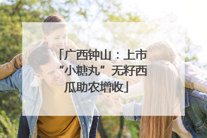 广西钟山：上市“小糖丸”无籽西瓜助农增收