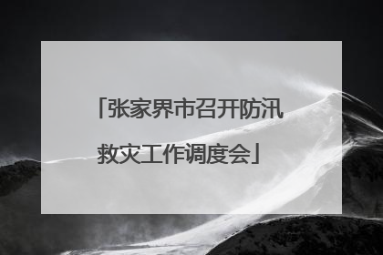 张家界市召开防汛救灾工作调度会