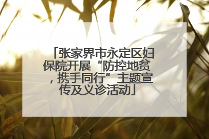 张家界市永定区妇保院开展“防控地贫，携手同行”主题宣传及义诊活动