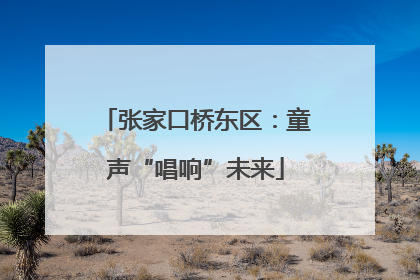 张家口桥东区：童声“唱响”未来