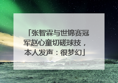 张智霖与世锦赛冠军赵心童切磋球技，本人发声：很梦幻