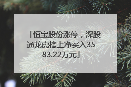 恒宝股份涨停，深股通龙虎榜上净买入3583.22万元