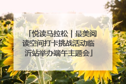 悦读马拉松｜最美阅读空间打卡挑战活动临沂站举办端午主题会