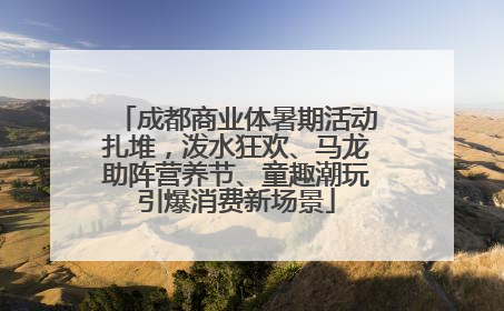 成都商业体暑期活动扎堆，泼水狂欢、马龙助阵营养节、童趣潮玩引爆消费新场景