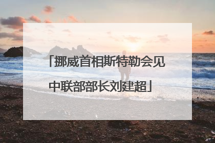 挪威首相斯特勒会见中联部部长刘建超