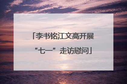 李书铭江文高开展“七一”走访慰问