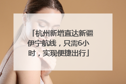 杭州新增直达新疆伊宁航线，只需6小时，实现便捷出行