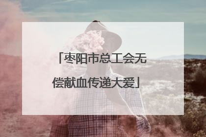 枣阳市总工会无偿献血传递大爱