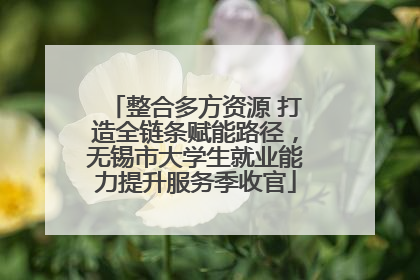 整合多方资源 打造全链条赋能路径，无锡市大学生就业能力提升服务季收官