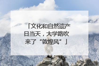 文化和自然遗产日当天，大学路吹来了“敦煌风”