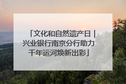 文化和自然遗产日｜兴业银行南京分行助力千年运河焕新出彩