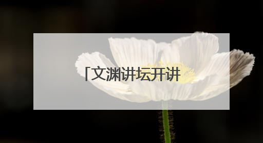 文渊讲坛开讲 解码网络时代的动词江湖