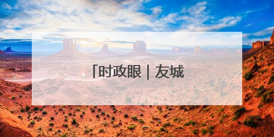 时政眼｜友城，友“诚”！