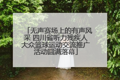 无声赛场上的有声风采 四川省听力残疾人大众篮球运动交流推广活动圆满落幕