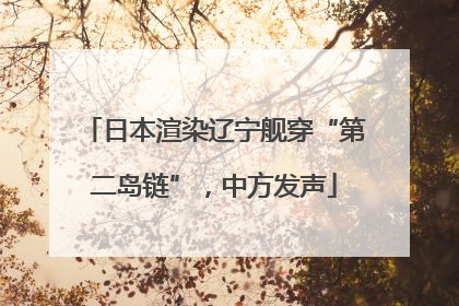 日本渲染辽宁舰穿“第二岛链”，中方发声